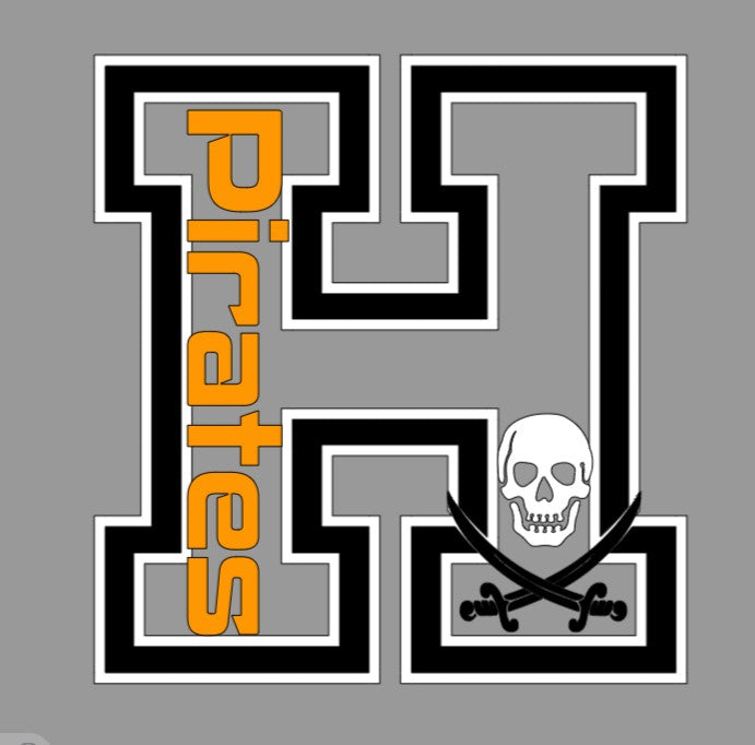 GLITTER H PIRATES Skull Hoodie