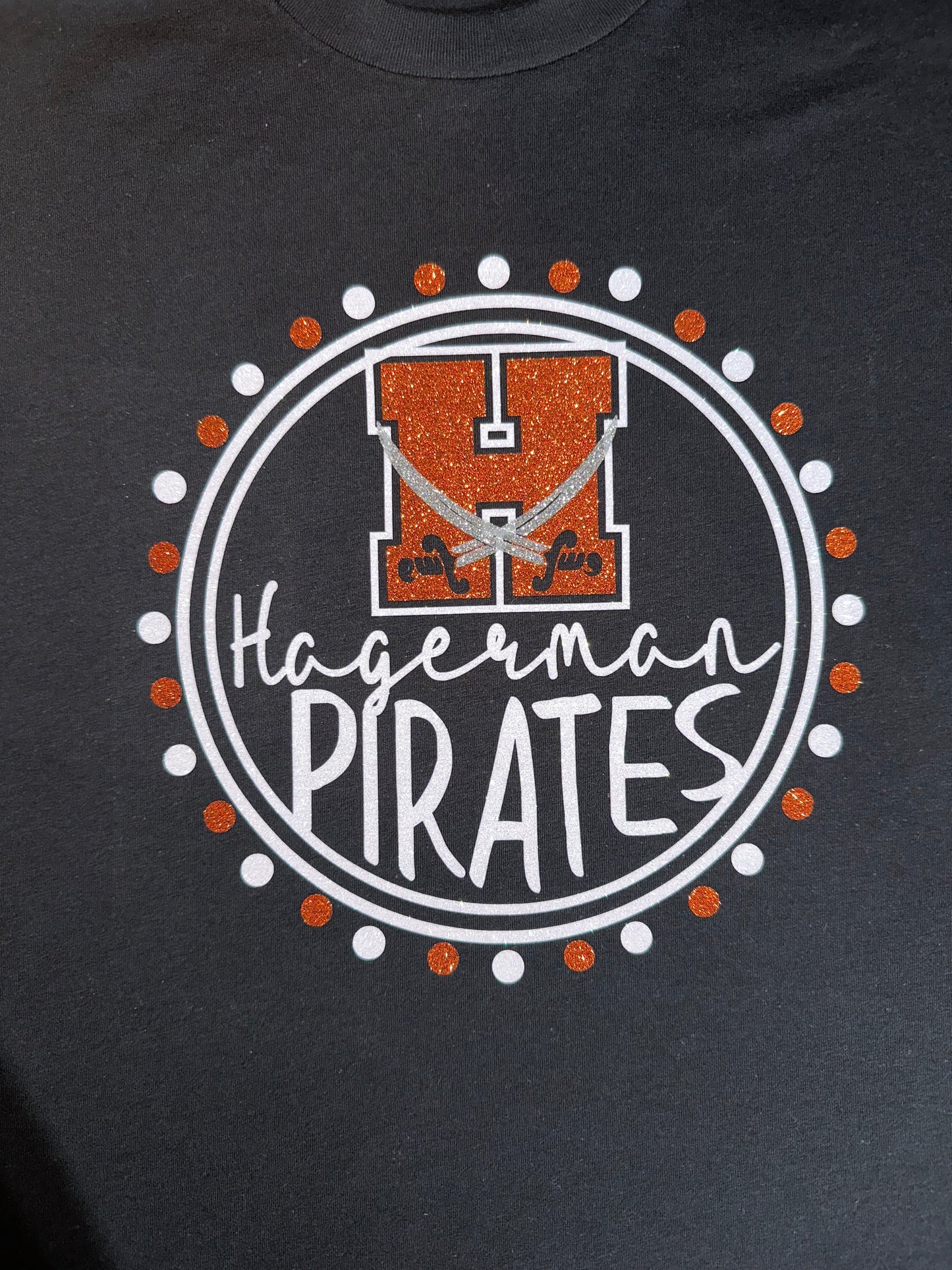 Hagerman Pirates circle dot Glitter