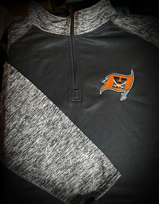 Quarter Zip H Flag Embroidered Sweatshirt