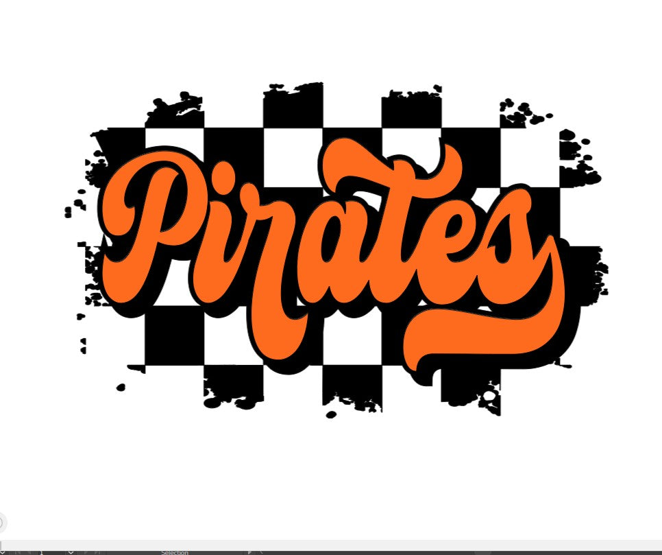 Checkered Pirates T shirt